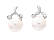 Jewellery - PEARL EARRINGS, 18K white gold - View 1