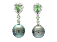 Jewellery - PEARL EARRINGS, 18K white gold - View 1