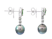 Jewellery - PEARL EARRINGS, 18K white gold - View 2