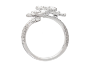 Jewellery - RING, 18K white gold with 3 rose cut diamonds 0,11 ctw 18 drop shaped rose cut diamonds 1,11 ctw - View 2