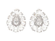 Jewellery - EARRINGS, 18K white gold with 2 items pear shaped diamonds 0,27 ctw - View 1