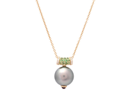 Jewellery - PENDANT WITH CHAIN, 18K gold with Tahitian pearl 12,1 mm - View 1