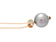 Jewellery - PENDANT WITH CHAIN, 18K gold with Tahitian pearl 12,1 mm - View 2