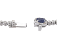 Jewellery - BRACELET, 18K white gold with 7 oval blue sapphires 3,51 ctw - View 3