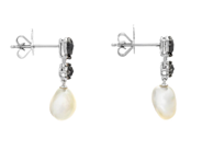 Jewellery - PEARL EARRINGS, 18K white gold - View 2
