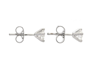 Jewellery - SOLITAIRE EARRINGS, 18K white gold - View 2