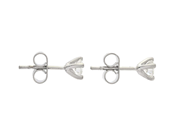 Jewellery - SOLITAIRE EARRINGS, 18K white gold - View 2