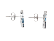 Jewellery - EARRINGS, 18K white gold with blue topazes 1,10 ctw - View 2