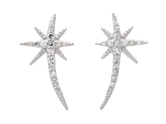 Jewellery - EARRINGS, 18K white gold with single cut diamonds 0,12 ctw - View 1