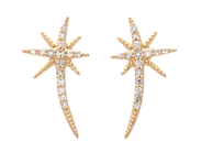 Jewellery - EARRINGS, 18K gold with single cut diamonds 0,12 ctw - View 1