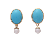 Jewellery - EARRINGS, 18K gold with turquoises 2,46 ctw - View 1