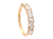 Jewellery - RING, 18K gold with 6 baguette cut diamonds 0,26 ctw - View 1