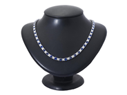 Jewellery - NECKLACE, 18K white gold with 45 oval blue sapphires 20,24 ctw - View 2