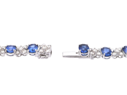 Jewellery - NECKLACE, 18K white gold with 45 oval blue sapphires 20,24 ctw - View 3