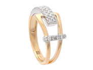 Jewellery - RING, 18K gold/white gold with 26 brilliant cut diamonds 0,40 ctw - View 1