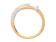 Jewellery - RING, 18K gold/white gold with 26 brilliant cut diamonds 0,40 ctw - View 2