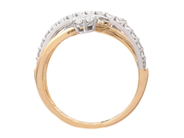 Jewellery - RING, 18K gold/white gold with 38 brilliant cut diamonds 0,78 ctw - View 2