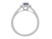 Jewellery - RING, 18K white gold with oval blue sapphire 0,66 ct - View 2
