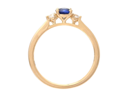 Jewellery - RING, 18K gold with blue sapphire 0,43 ctw - View 2