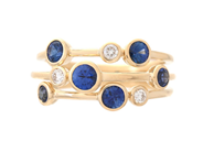 Jewellery - RING, 18K gold with 6 blue sapphires 0,86 ctw - View 3
