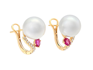 Jewellery - PEARL EARRINGS, 18K gold - View 1