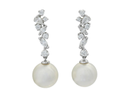 Jewellery - PEARL EARRINGS, 18K white gold - View 1