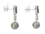 Jewellery - PEARL EARRINGS, 18K white gold - View 2