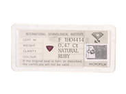 Gemstones, RUBY, trilliant cut, in auction: Lilla jewellery – Tuesday 4 November