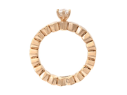 Jewellery - SOLITAIRE RING, 18K gold/steel - View 2