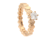 Jewellery - SOLITAIRE RING, 18K gold/steel - View 1