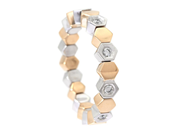 Jewellery - RING, 18K gold/white gold/steel - View 1