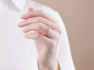 Jewellery - FULL ETERNITY RING, 18K gold/steel - View 4