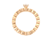 Jewellery - SOLITAIRE RING, 18K gold/steel - View 2