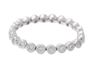 Jewellery - FULL ETERNITY RING, 18K white gold - View 2