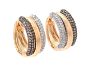 Jewellery - HOOP EARRINGS, 18K gold/white gold - View 1