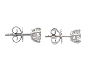 Jewellery - SOLITAIRE EARRINGS, 18K white gold - View 2