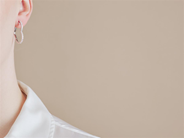 Jewellery - HOOP EARRINGS, 18K white gold - View 2