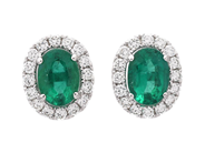 Jewellery - CLUSTER EARRINGS, 18K white gold - View 1