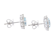 Jewellery - CLUSTER EARRINGS, 18K white gold - View 2