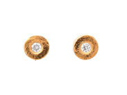 Jewellery - SOLITAIRE EARRINGS, gilt silver - View 1