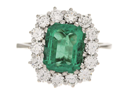 Jewellery - CLUSTER RING, 18K white gold - View 2