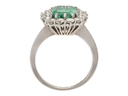 Jewellery - CLUSTER RING, 18K white gold - View 3