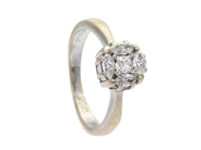 Jewellery, RING, 14K white gold, in auction: Lilla jewellery – Tuesday 18 November