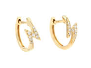Jewellery - EARRINGS, 18K gold with 18 single cut diamonds 0,09 ctw - View 1