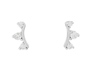 Jewellery - EARRINGS, 18K white gold with 6 brilliant cut diamonds 0,15 ctw - View 1