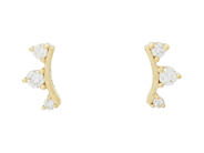 Jewellery - EARRINGS, 18K gold with 6 brilliant cut diamonds 0,15 ctw - View 1
