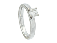 Jewellery - SOLITAIRE RING, 18K white gold - View 1