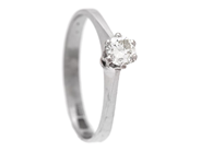 Jewellery, SOLITAIRE RING, 18K white gold, in auction: Lilla jewellery – Tuesday 18 November