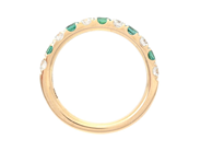 Jewellery - ETERNITY RING, 18K gold with 5 emeralds 0,40 ctw - View 2