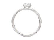 Jewellery - SOLITAIRE RING, 18K white gold with oval-cut brilliant cut diamond 0,29 ctw - View 2